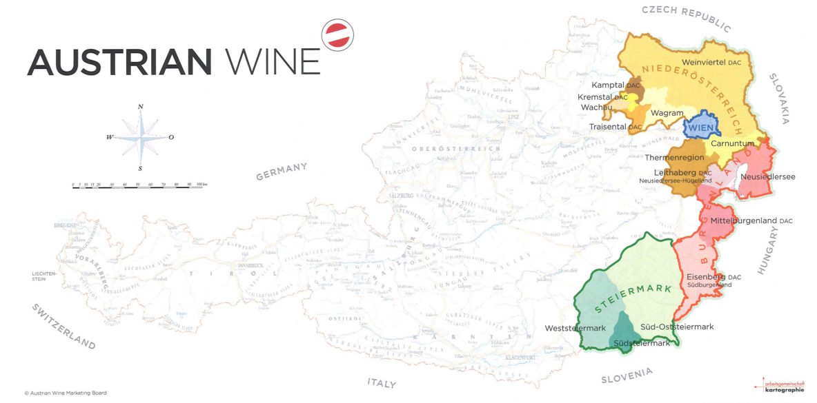austrian wine map